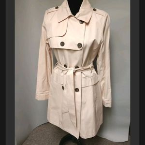 Vince Camuto Classic Double Breasted Trench Coat Peony (Blush) Size M NWT